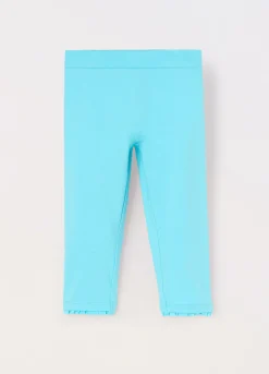 Blukids Leggings capri in jersey di cotone stretch bambina- Leggings