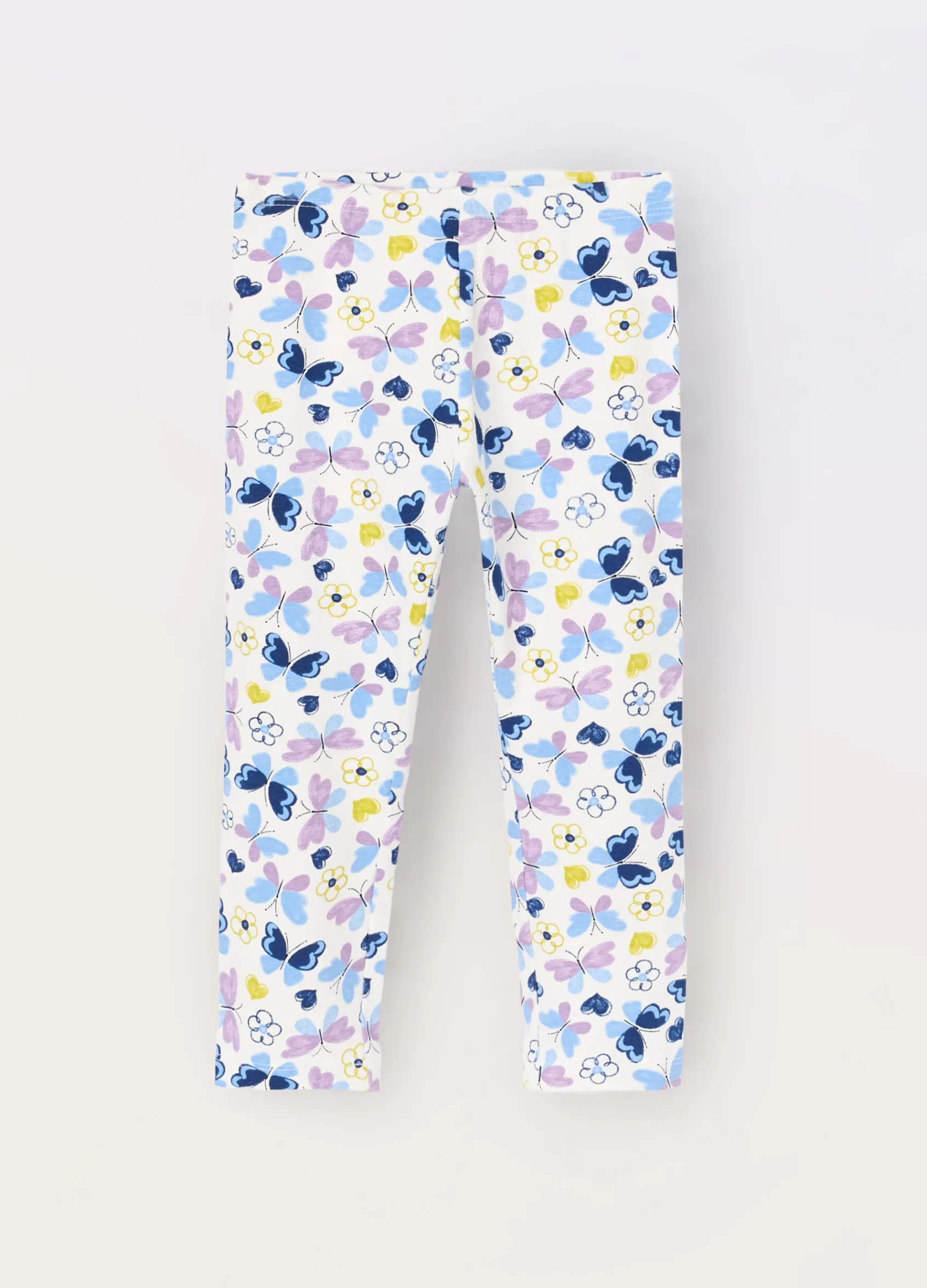 Blukids Leggings capri in jersey di cotone stretch bambina- Leggings