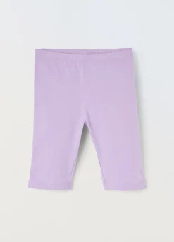 Blukids Leggings ciclista in jersey di cotone stretch bambina- Leggings