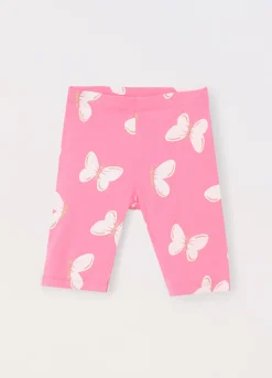 Blukids Leggings corti in jersey di cotone stretch bambina- Leggings