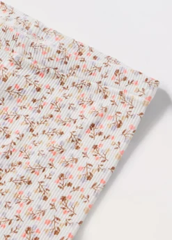 Blukids Leggings in costina di cotone stretch neonata- Pantaloni