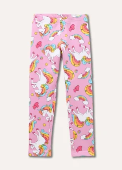 Blukids Leggings in cotone stretch con stampa bambina- Leggings