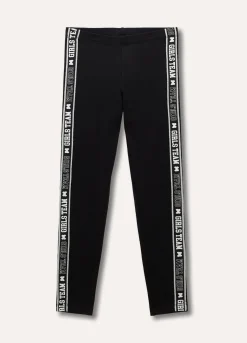Blukids Leggings in cotone stretch con glitter ragazza- Pantaloni
