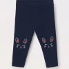Blukids Leggings in cotone stretch neonata- Pantaloni