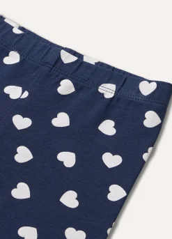 Blukids Leggings in cotone stretch stampati neonata- Pantaloni