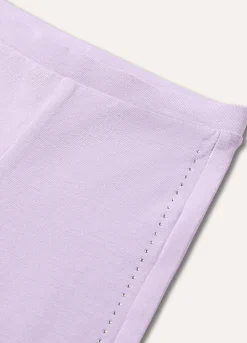 Blukids Leggings in cotone stretch con strass neonata- Pantaloni