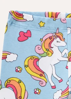 Blukids Leggings in cotone stretch con stampa bambina- Leggings