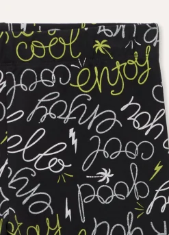 Blukids Leggings in cotone stretch stampato ragazza- Pantaloni