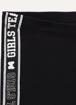 Blukids Leggings in cotone stretch con glitter ragazza- Pantaloni