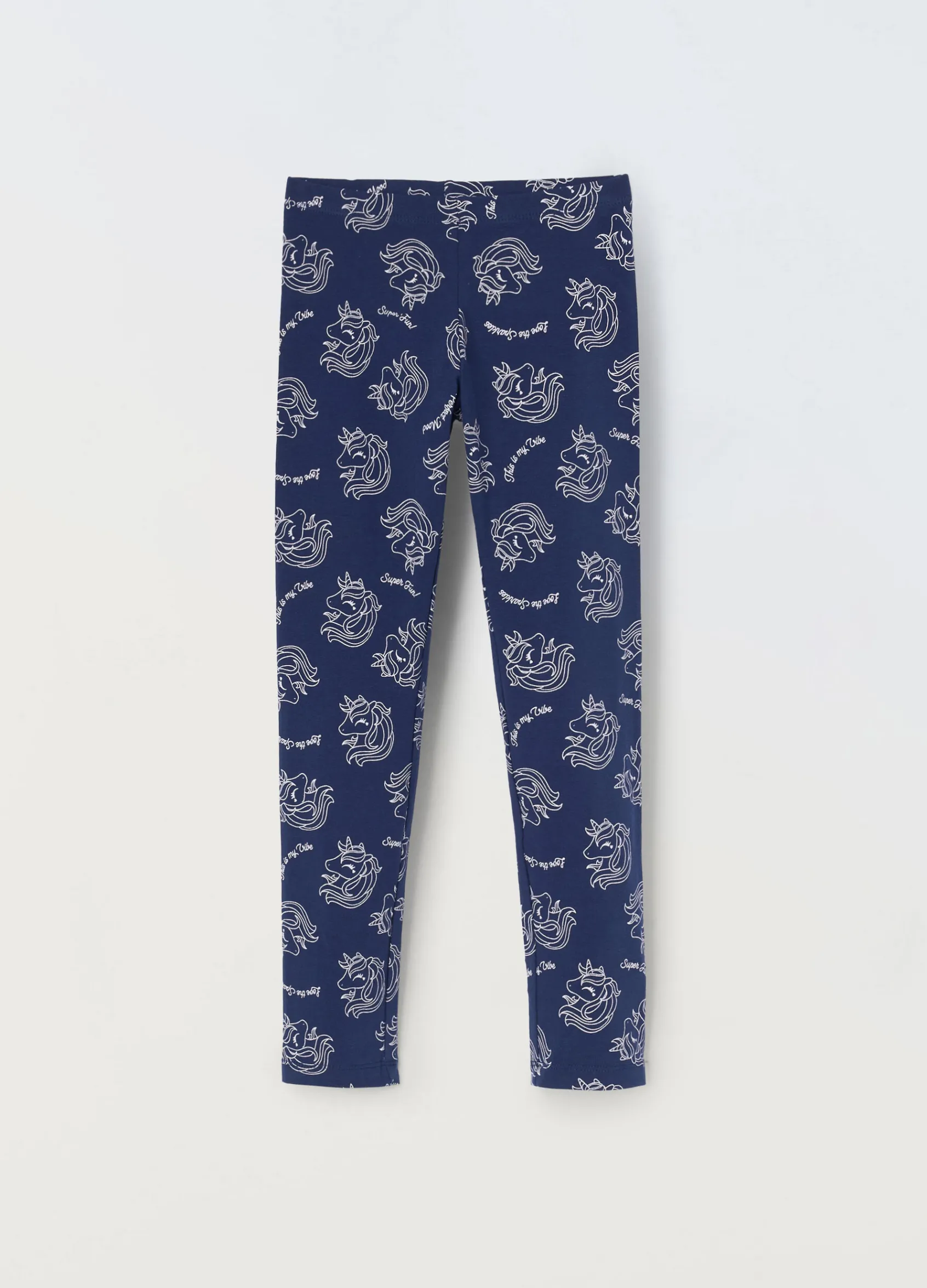 Blukids Leggings in jersey di cotone stretch bambina- Leggings