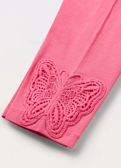 Blukids Leggings in jersey di cotone stretch bambina- Pantaloni