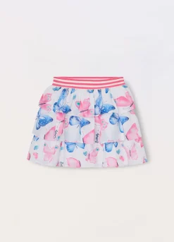 Blukids Minigonna a balze in puro cotone bambina- Gonne