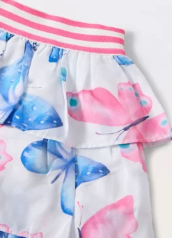 Blukids Minigonna a balze in puro cotone bambina- Gonne