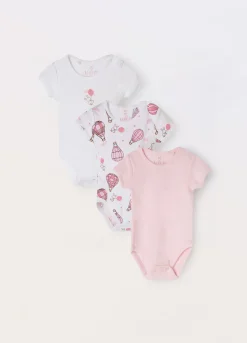 Blukids Pack 3 body in puro cotone neonata- Multipack