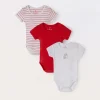 Blukids Pack 3 body in puro cotone neonato- Multipack