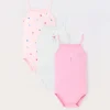 Blukids Pack 3 body in puro cotone neonata- T-shirt