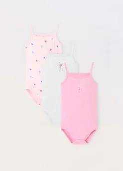 Blukids Pack 3 body in puro cotone neonata- T-shirt