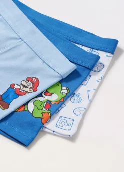 Blukids Pack 3 boxer in cotone stretch bambino Super Mario-Bambino Multipack | Intimo