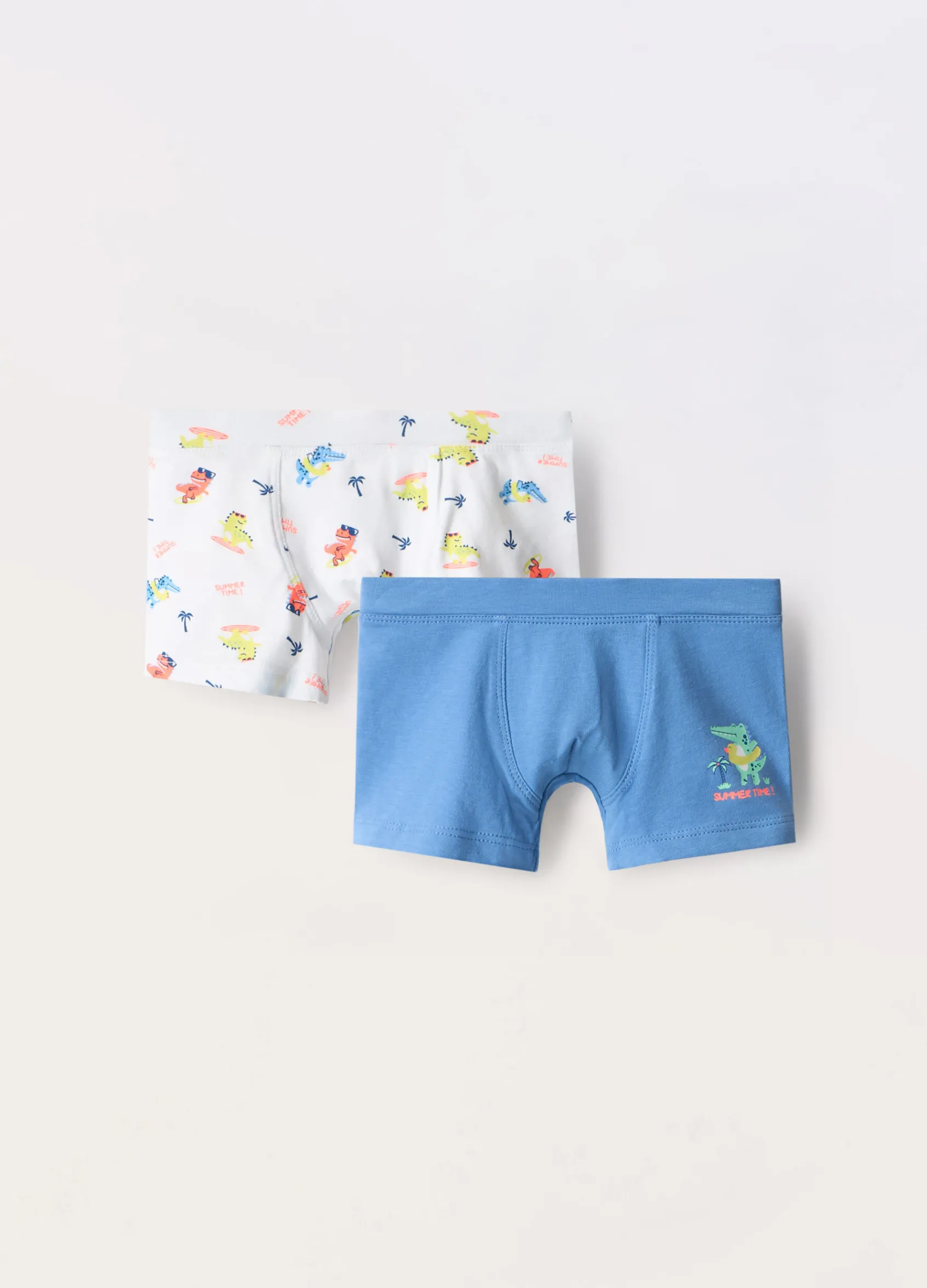 Blukids Pack 2 boxer in jersey di cotone stretch neonato- Intimo