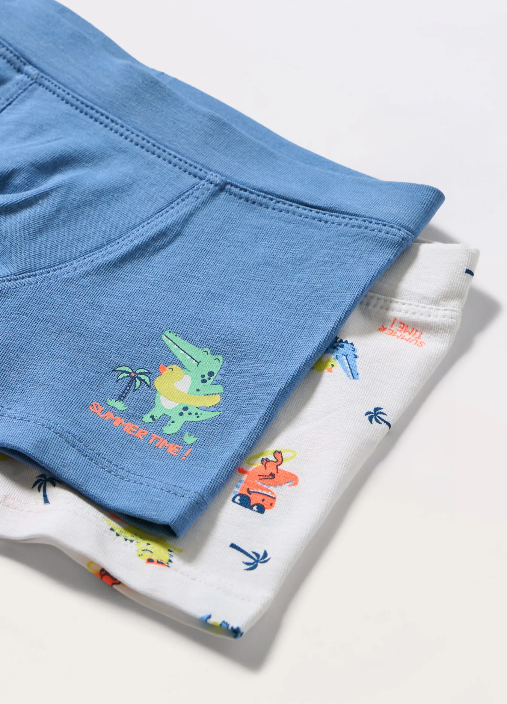 Blukids Pack 2 boxer in jersey di cotone stretch neonato- Intimo