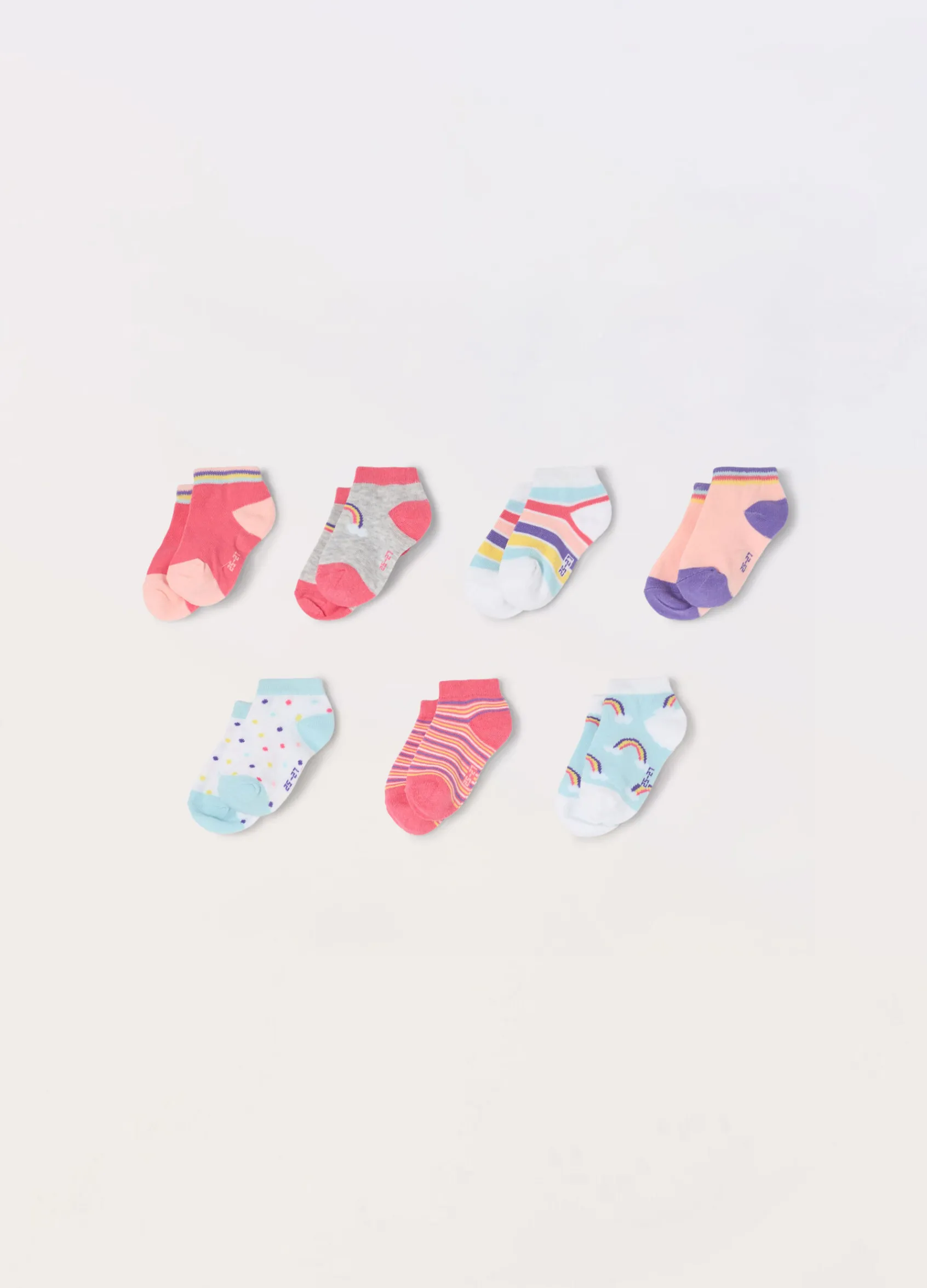 Blukids Pack 7 calzini corti in misto cotone stretch- Multipack | Intimo