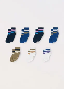 Blukids Pack 7 calzini corti misto cotone-Bambino Multipack | Intimo
