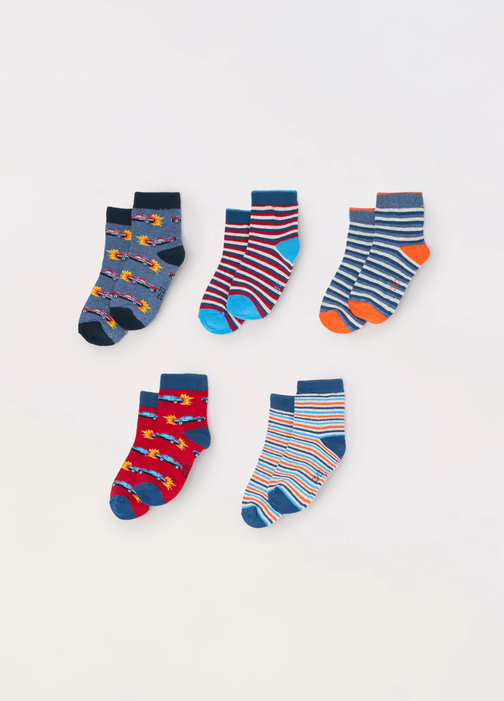 Blukids Pack 5 calzini corti misto cotone-Bambino Multipack | Intimo