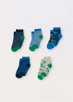 Blukids Pack 5 calzini corti misto cotone-Bambino Multipack | Intimo