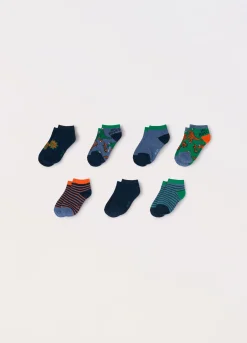 Blukids Pack 7 calzini corti misto cotone-Bambino Multipack | Intimo