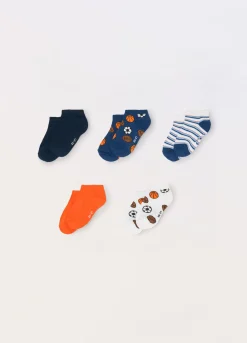 Blukids Pack 5 calzini corti misto cotone-Bambino Multipack | Intimo