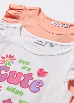 Blukids Pack 2 canotte con rouches bambina- T-shirt | Multipack
