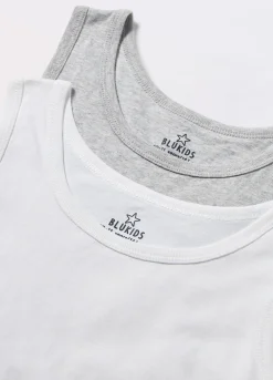 Blukids Pack 2 canotte in jersey di puro cotone ragazzo- Intimo
