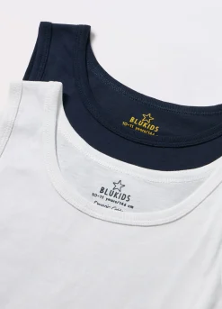 Blukids Pack 2 canotte in jersey di puro cotone ragazzo- Intimo