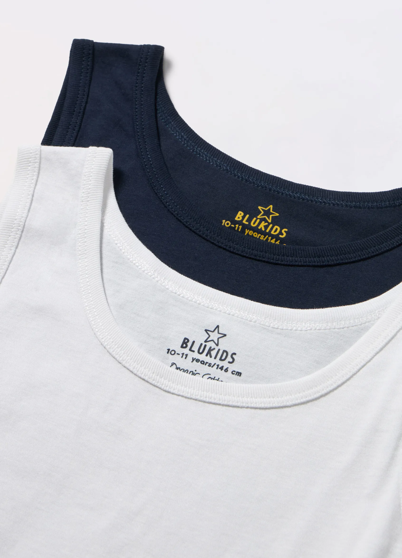 Blukids Pack 2 canotte in jersey di puro cotone ragazzo- Intimo