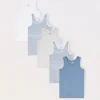 Blukids Pack 5 canotte in puro cotone ragazzo- Multipack | Intimo