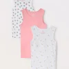 Blukids Pack 3 canotte in puro cotone bambina- Multipack | Intimo