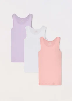 Blukids Pack 3 canotte in puro cotone ragazza- Multipack | Intimo