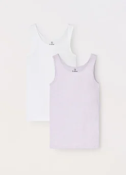 Blukids Pack 2 canotte in puro cotone ragazza- Multipack | Intimo