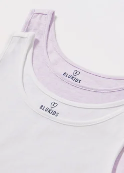 Blukids Pack 2 canotte in puro cotone ragazza- Multipack | Intimo