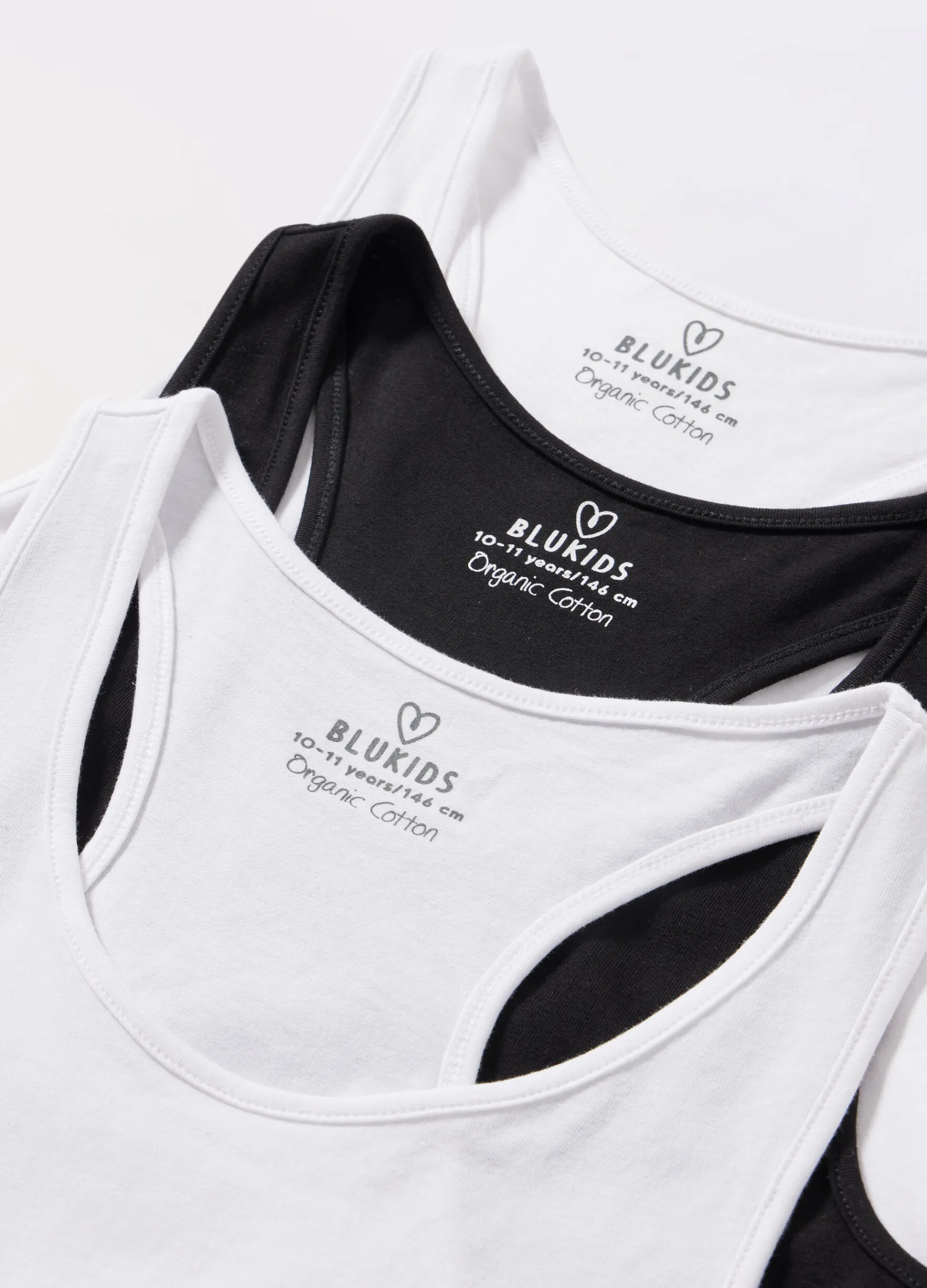 Blukids Pack 3 canotte in puro cotone ragazza- Multipack | Intimo