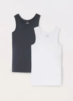 Blukids Pack 2 canotte intime in puro cotone ragazzo- Multipack | Intimo