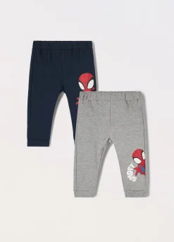 Blukids Pack 2 jogger in french terry di puro cotone neonato- Pantaloni | Multipack