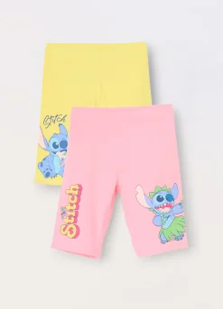 Blukids Pack 2 leggings corti in misto cotone stretch bambina- Multipack | Leggings