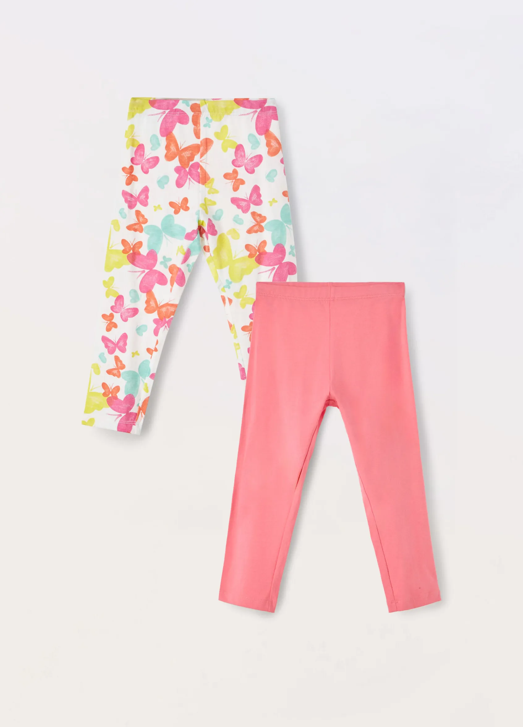 Blukids Pack 2 leggings in cotone stretch bambina- Multipack | Leggings