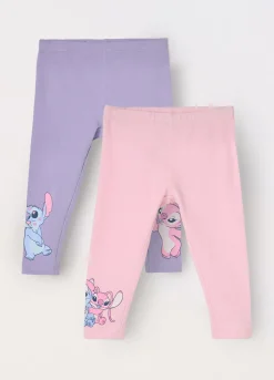 Blukids Pack 2 leggings in jersey di cotone stretch neonata- Pantaloni | Multipack