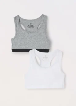 Blukids Pack 2 reggiseni sportivi in cotone stretch ragazza- Multipack | Intimo