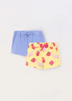 Blukids Pack 2 shorts in jersey di puro cotone neonata- Pantaloni | Multipack