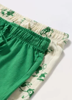 Blukids Pack 2 shorts in jersey di puro cotone neonato- Pantaloni