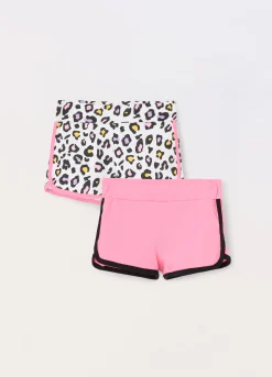 Blukids Pack 2 shorts in puro cotone bambina- Pantaloni | Multipack
