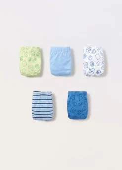 Blukids Pack 5 slip in jersey di puro cotone bambino-Bambino Multipack | Intimo